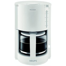Krups - Kaffeemaschine 10 Tassen ProAroma Glaskanne 1400ml weiß