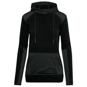 HAKRO - Damen Kapuzen-Stretchfleece Morris 243, schwarz, Größe S