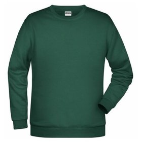 James & Nicholson - Herren Basic Sweatshirt JN794, dunkelgrün, Größe M