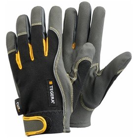 TEGERA® - Schnittschutzhandschuhe TEGERA 9121 PRO, Kat. II, schwarz/gelb/grau, Gr. 7