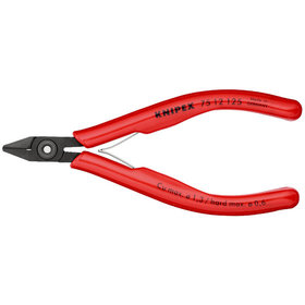 KNIPEX® - Elektronik-Seitenschneider brüniert, mit Kunststoff-Hüllen 125 mm 7512125