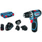 Bosch - Akku-Bohrschrauber GSR 12V-15 FC, 2x2,0Ah, 4 Aufsätze, L-BOXX (06019F6000)