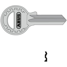 ABUS - Schlüsselrohling, 84/50+60, 84IB/50, rund, Messing neusilber