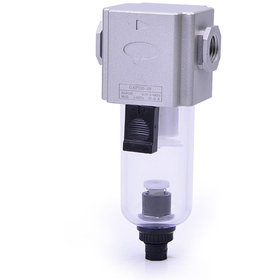 RIEGLER® - Filter »GA-mini«, mit PC-Behälter, 5 µm, BG 200, G 1/8", Ablass: HA