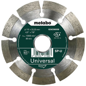 metabo® - Diamanttrennscheibe 115x22,23mm, SP-U, Universal "SP", Blister (624295000)