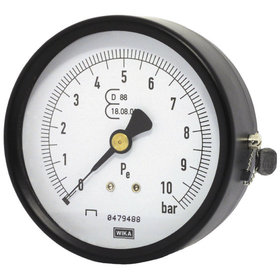 ELMAG - Druckmanometer 0-10 bar, ø63mm, 1/4" Außengewinde unten