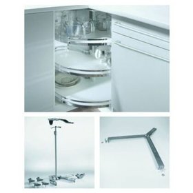 HETTICH - Küchenunterschrank-Eckschrankdrehbeschlag, Revo 90° 9080040, KB 800mm, silber