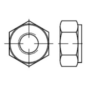 Sechskantmuttern für Dehnschaftschrauben, DIN 2510 Stahl 1.7258/1.7218 NF-M12