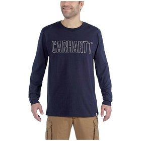 carhartt® - Herren Langarmshirt BLOCK LOGO T-SHIRT L/S, navy, Größe XL
