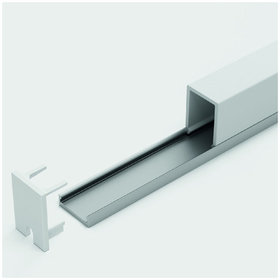 FORMAT - Möbelkanten-Einbauprofil,L 300mm, ChannelLine A, silberfarbig, Abd. opal