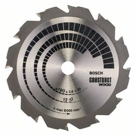 Bosch - Kreissägeblatt Construct Wood ø190 x 20/16 x 2,6mm, 12 Zähne