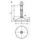 KIPP - STELLFUß, FORM:A M16X175, D=80, EDELSTAHL 1.4301, KOMP:GUMMI