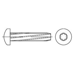 Gewindeschneid-Schraube DIN 7516 AE-T Stahl galvanisch verzinkt M5 x 20mm