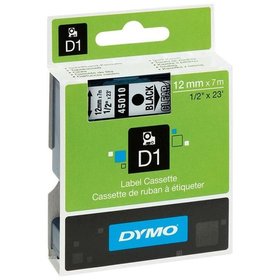 DYMO® - Schriftband 45010 schwarz/transp. 12mm x 7m