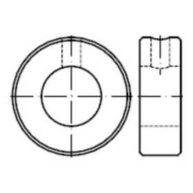 Stellringe mit Gewindestift-leichte Reihe, DIN 705 A Stahl galvanisch verzinkt ø75 x 110 x 22mm