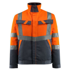 MASCOT® - Forster Jacke SAFE LIGHT, hi-vis Orange/Schwarzblau, Größe 2XL