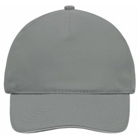 James & Nicholson - 5 Panel Sandwich Cap MB035, dunkelgrau/hellgrau, Einheitsgröße