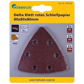 Herkules - M5330 Delta Klett rotes Schleifpapier, für Multischleifer