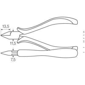 Wiha® - Elektronik-Seitenschneider Z 41 1 04 ESD Mehrkompenenten 115mm