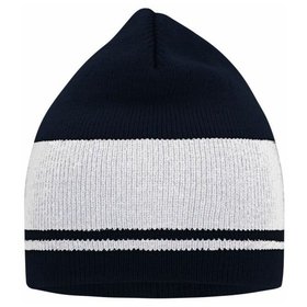 James & Nicholson - Strick-Beanie MB7130, navy-blau/weiß, Einheitsgröße