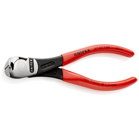 KNIPEX® - Kraft-Vornschneider schwarz atramentiert, mit Kunststoff überzogen 140 mm 6701140