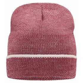 James & Nicholson - Elegante Beanie MB7117, rot/weiß, Einheitsgröße