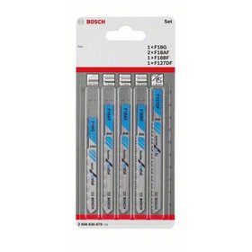 Bosch - 5-tlg. Stichsägeblatt-Set Metal and Alu F 18 G (2x), F 18 AF, F 18 BF, F 127 DF (2608636879)