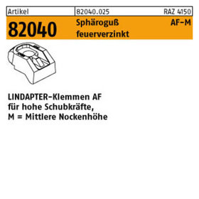 Lindapter Klemmen ART 82040 Sphäro-Guß AF MM 20 feuerverzinkt, mittel S