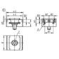 KIPP - KEILSPANNER DOPPELSEITIG FORM:E MIT PINS, B=50, M12, EINSATZSTAHL GEHÄRTET UND PHOSPHATIERT