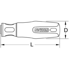 KSTOOLS® - Feilenheft, Rechteckaufnahme, 120mm