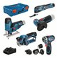 Bosch - Combo Kit 5er-12V-Werkzeug-Set: GSR (FC) + GOP+GHO+GWS+GST+GBA+GAL+XL-BOXX (0615A0017D)