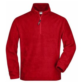 James & Nicholson - Fleece Sweatshirt JN043, rot, Größe XL