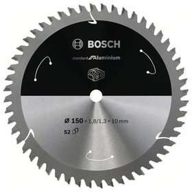 Bosch - Sägeblatt Standard for Aluminium für Akku-Kreissäge 150 x 1,8/1,3 x 10, 52 Z (2608837762)