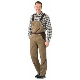 Planam - Latzhose 2334 khaki/braun/zink, Größe 110