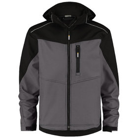 Dassy® - Jakarta Zweifarbige Softshell-Jacke, zementgrau/schwarz, Größe XS