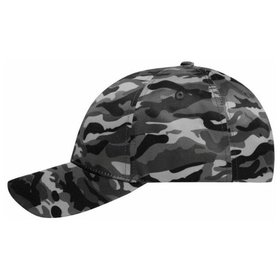 James & Nicholson - Camouflage Cap MB6227, grau/schwarz, Einheitsgröße