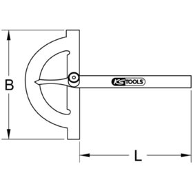 KSTOOLS® - Winkelgradmesser mit offenen Bogen, 150mm