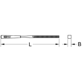 KSTOOLS® - Vierkant-Nadelfeile, 2mm