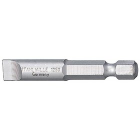 STAHLWILLE® - Bit-Schraubendrehereinsatz 0,6 x 3,5mm Außen-6kant E 6,3mm L.50mm