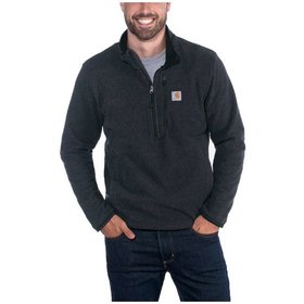 carhartt® - Herren Fleece-Pullover DALTON HALF ZIP FLEECE, black heather, Größe S