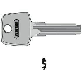 ABUS - Schlüsselrohling, 75/50, 60/D6+D10+D6X, eckig, Messing neusilber