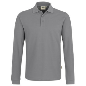 HAKRO - Longsleeve-Poloshirt Classic 820, titan, Größe XS