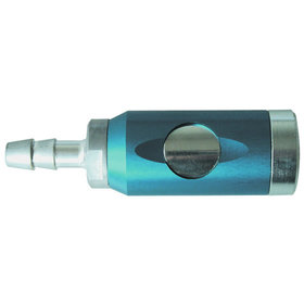 ewo® - Sicherheitskupplung mit Druckknopf, drehbar, DN7,4 Al/ST blau Schlauchtülle DN9