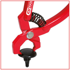 KSTOOLS® - Niet-Lösezange, rot, abgewinkelt, 100mm