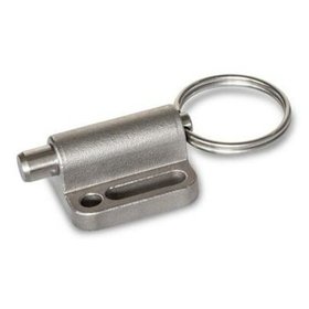 Ganter Norm® - 417-4-A-NI Edelstahl-Rastbolzen mit Zugring / mit Zugöse, ohne Rastsperre