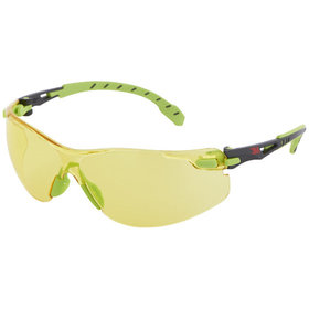 3M™ - Solus™ 1000 Schutzbrille, grün/schwarze Bügel, Scotchgard™ Anti-Fog-/Antikratz-Beschichtung (K&N), gelbe Scheibe, S1203SGAF-EU, 20 pro Packung