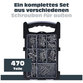 HELPMATE - Edelstahlschrauben Set PZ - 470 Universalsschrauben A2 für Außen, Zink-Aluminium Beschichtung, Fräsgewinde, Fräsrippen , Schneidekerbe