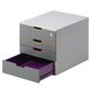 DURABLE - Schubladenbox VARICOLOR Safe 760627 Schloss 4Fächer gr/fb