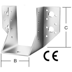 Vormann - Balkenschuhe außen Stahl sendzimirverzinkt 60mm x 100mm x 2mm