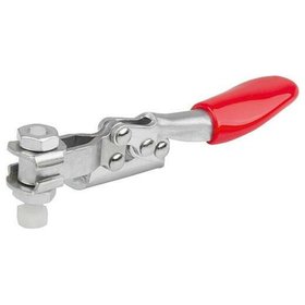 KIPP - SCHNELLSPANNER HORIZONTAL MINI, FUß WAAGRECHT F1=250, VERSTELLB. ANDRUCKSPINDEL M04X20, STAHL VERZINKT,